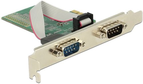 PCIe x1 kártya 2 x Soros RS-232 Delock 89555