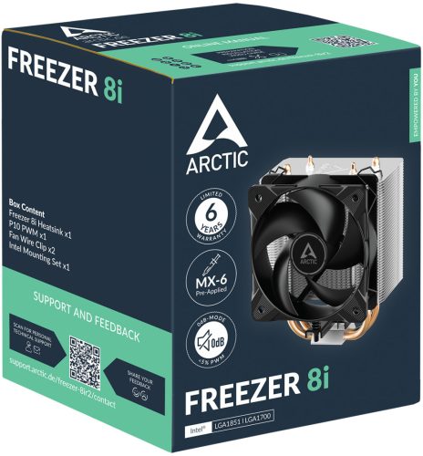 Arctic Freezer 8i Intel LGA 1851/1700 CPU hűtő