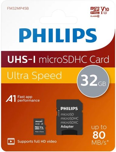 32 GB MicroSD kártya Philips