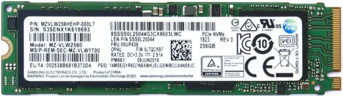 256 GB M.2 NVMe SSD Samsung (használt)