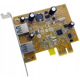 USB 3.0 PCIe kártya 2x port Sunix USB2302 low profile