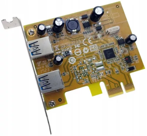 USB 3.0 PCIe kártya 2x port Sunix USB2302 low profile