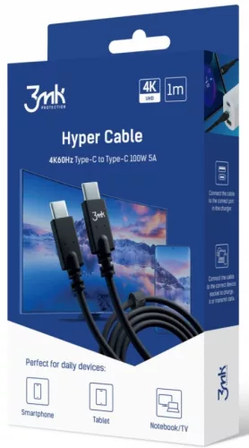 USB 3.1 Type-C töltőkábel 100W 1.0 m CC1-100-4K-01B