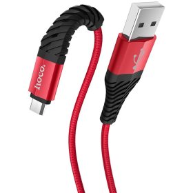 Micro USB töltőkábel 1m Hoco X38 piros