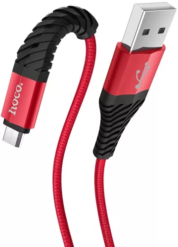 Micro USB töltőkábel 1m Hoco X38 piros