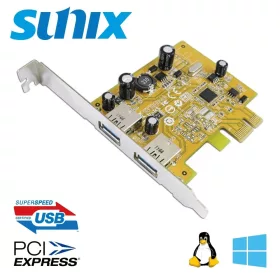 USB 3.0 PCIe kártya 2x port Sunix USB2302